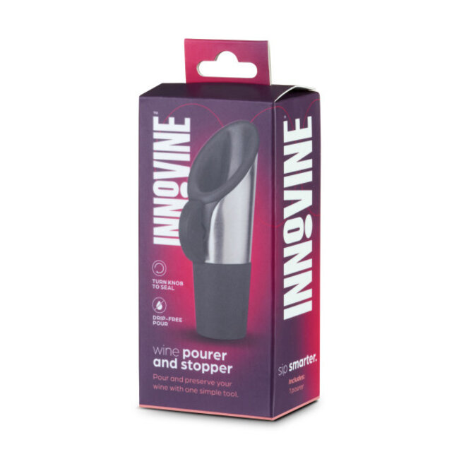 Innovine™ Wine Pourer and Stopper in Graphite