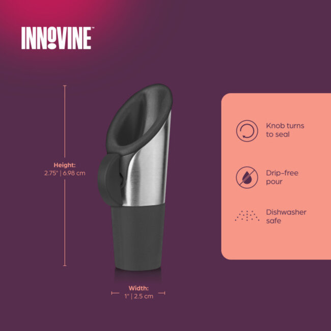 Innovine™ Wine Pourer and Stopper in Graphite