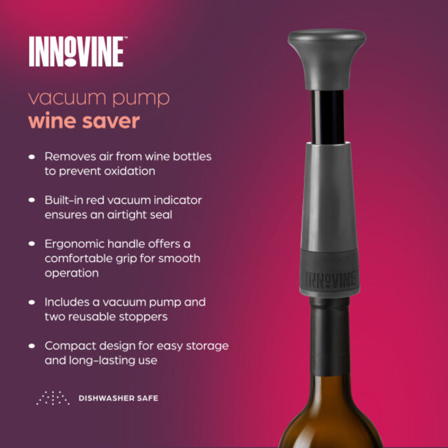 Innovine™ Vacuum Pump Wine Saver in Graphite