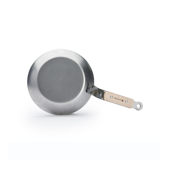 de Buyer Koekenpan Mineral B met houten steel 20cm