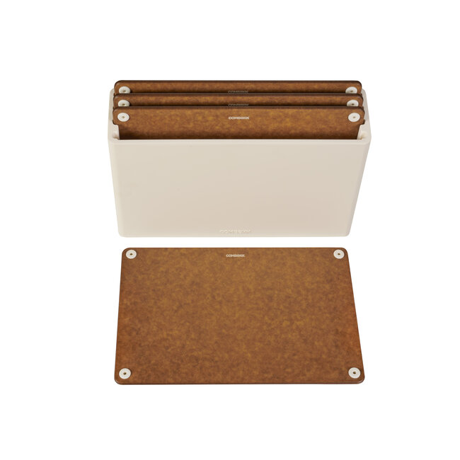 Combekk Cuttingboard Station 4pcs Sand/Brown