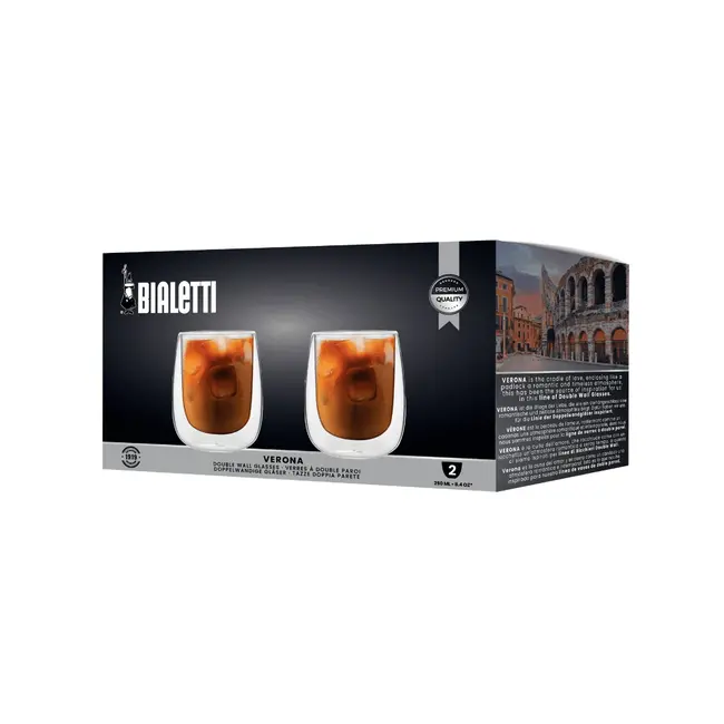 Bialetti Verona Set van 2 dubbelwandige glazen - 250ml