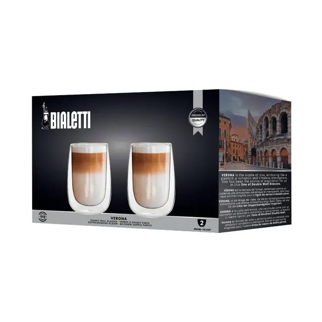 Bialetti Verona Set van 2 dubbelwandige glazen - 450ml