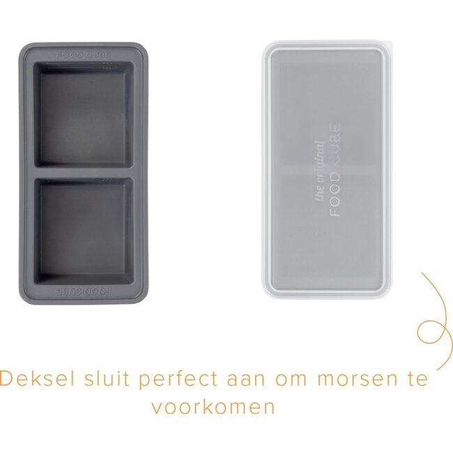 The Original Food Cube  set of 2 (250&500ML) - Grey