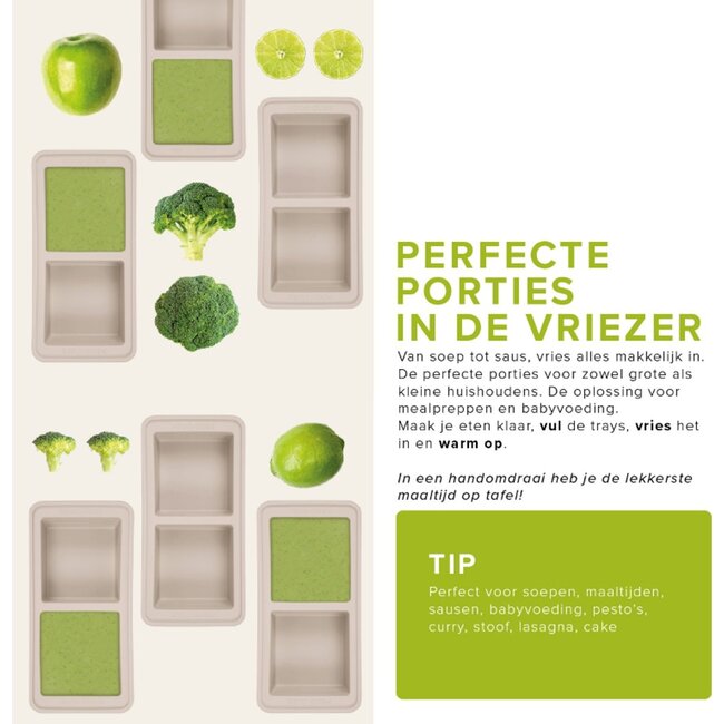 The Original Food Cube set of 2 (250&500ML) - Sand