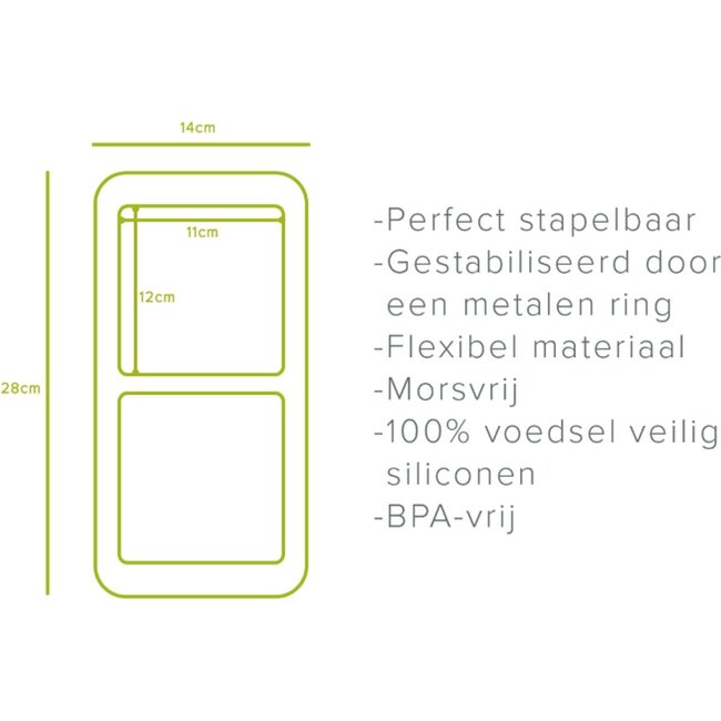 The Original Food Cube set of 2 (250&500ML) - Sand