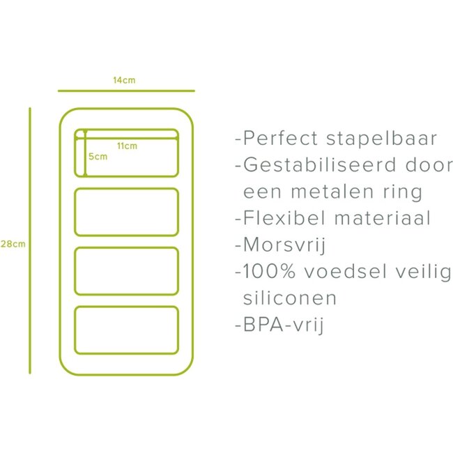 The Original Food Cube set of 2 (250&500ML) - Sand