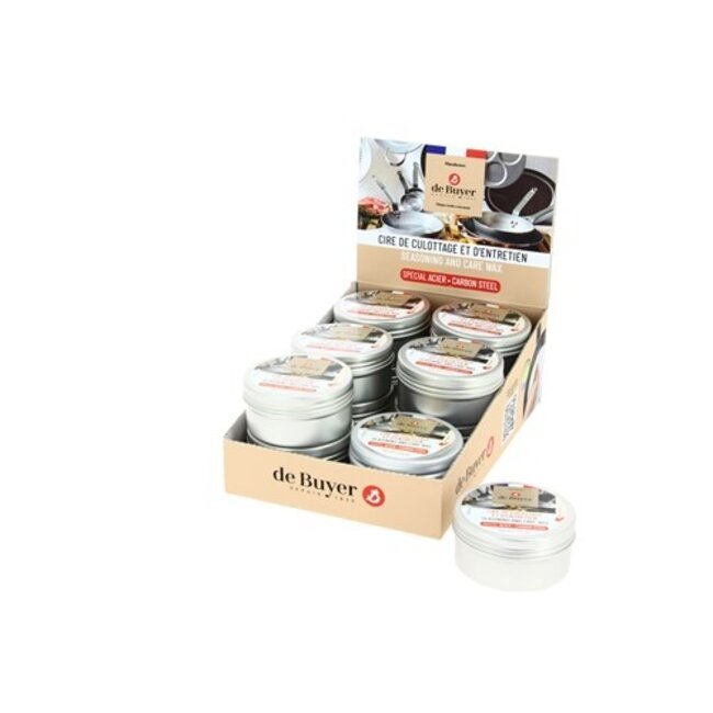 De Buyer Display Onderhoudswas voor stalen pannen - 12 stuks