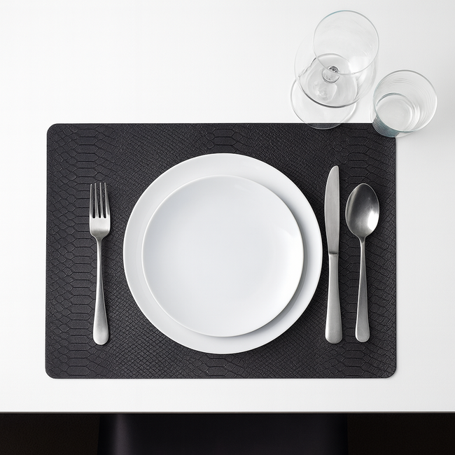 BC Placemat Kroko Zwart