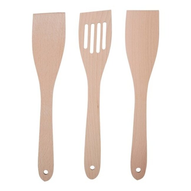 Spatelset - 3-delig - 30cm - Beukenhout