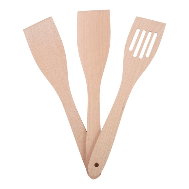 Spatelset - 3-delig - 30cm - Beukenhout