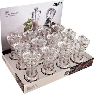 Gefu GEFU ACRILIO Peper/zoutmolen display - 12 stuks