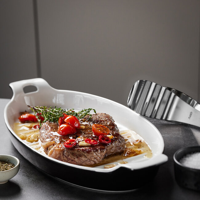 GEFU Serveerschaal met tang PRESENTO