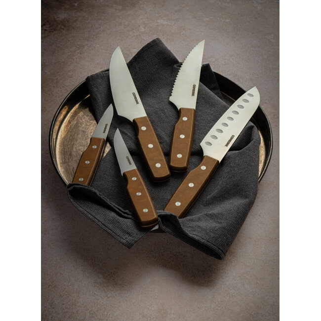 COMBEKK Knive-set 5pcs Brown