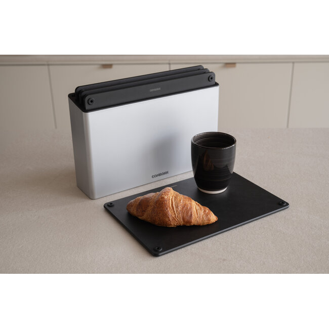COMBEKK Cuttingboard Station 4 pcs Steel/ Black