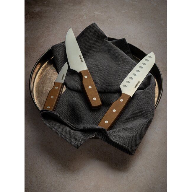 COMBEKK Knive-set 3pcs Brown