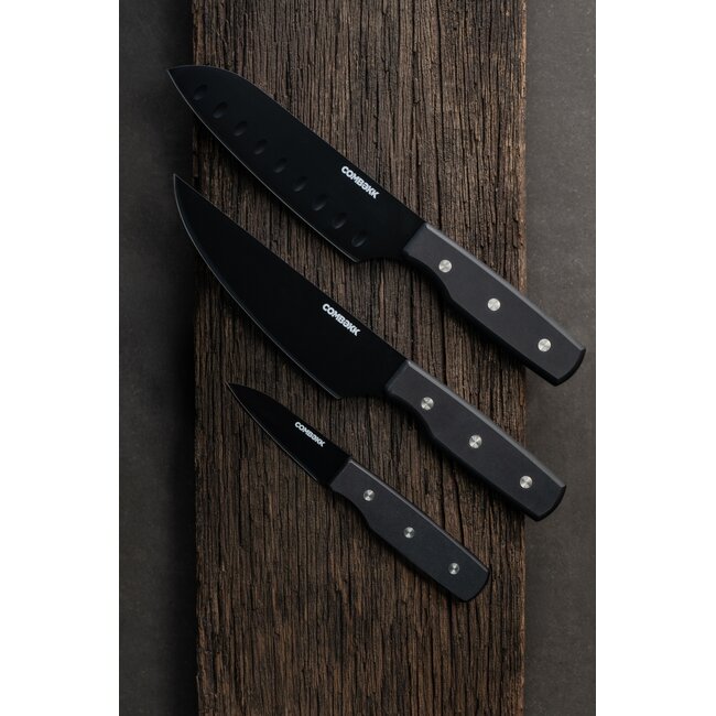 COMBEKK Knive-set 3pcs Black