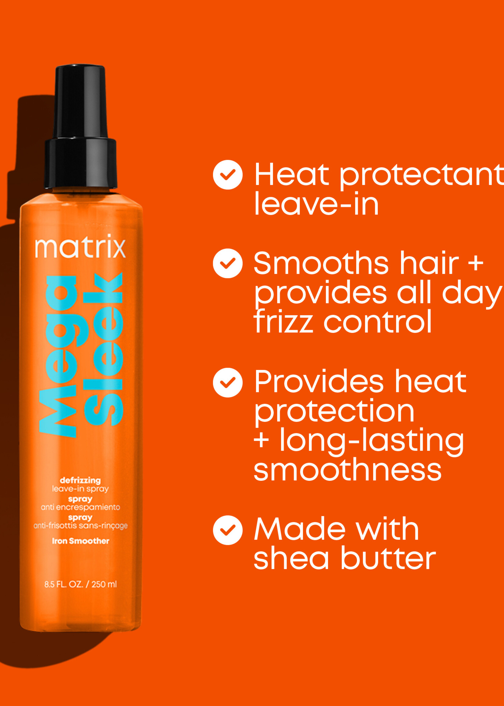 Matrix Matrix Total Results Mega Sleek Iron Smoother Leave-In Spray - 250ml