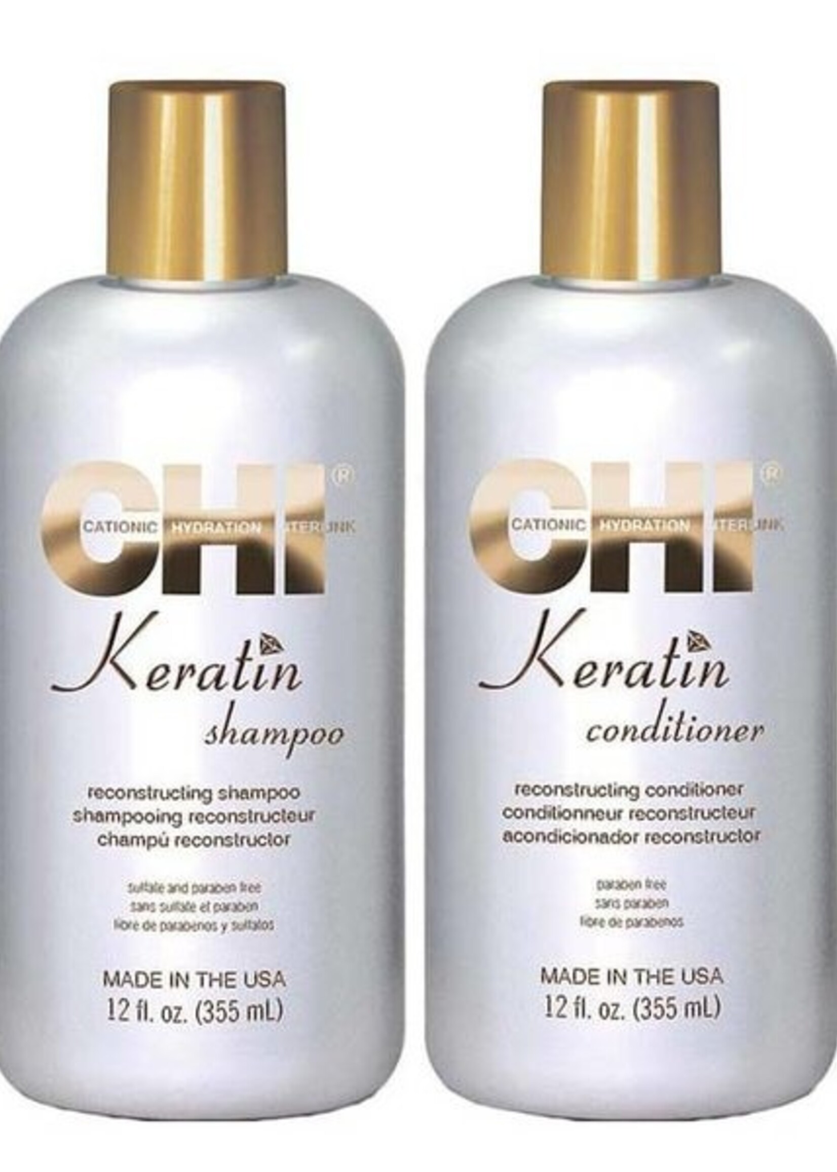 CHI CHI Keratin Duo Set Shampoo & Conditioner - 2x355ml