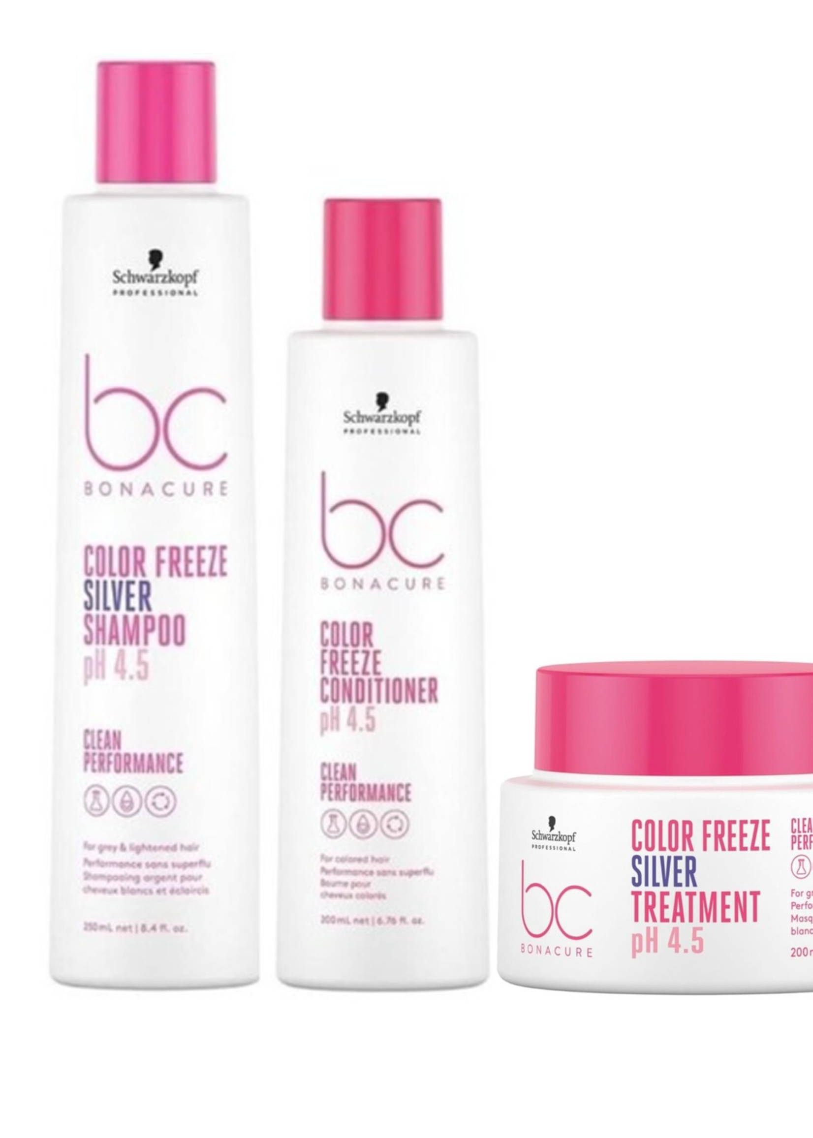 Schwarzkopf Professional Schwarzkopf Bonacure Color Freeze Silver Care Set - 250+200+200ml