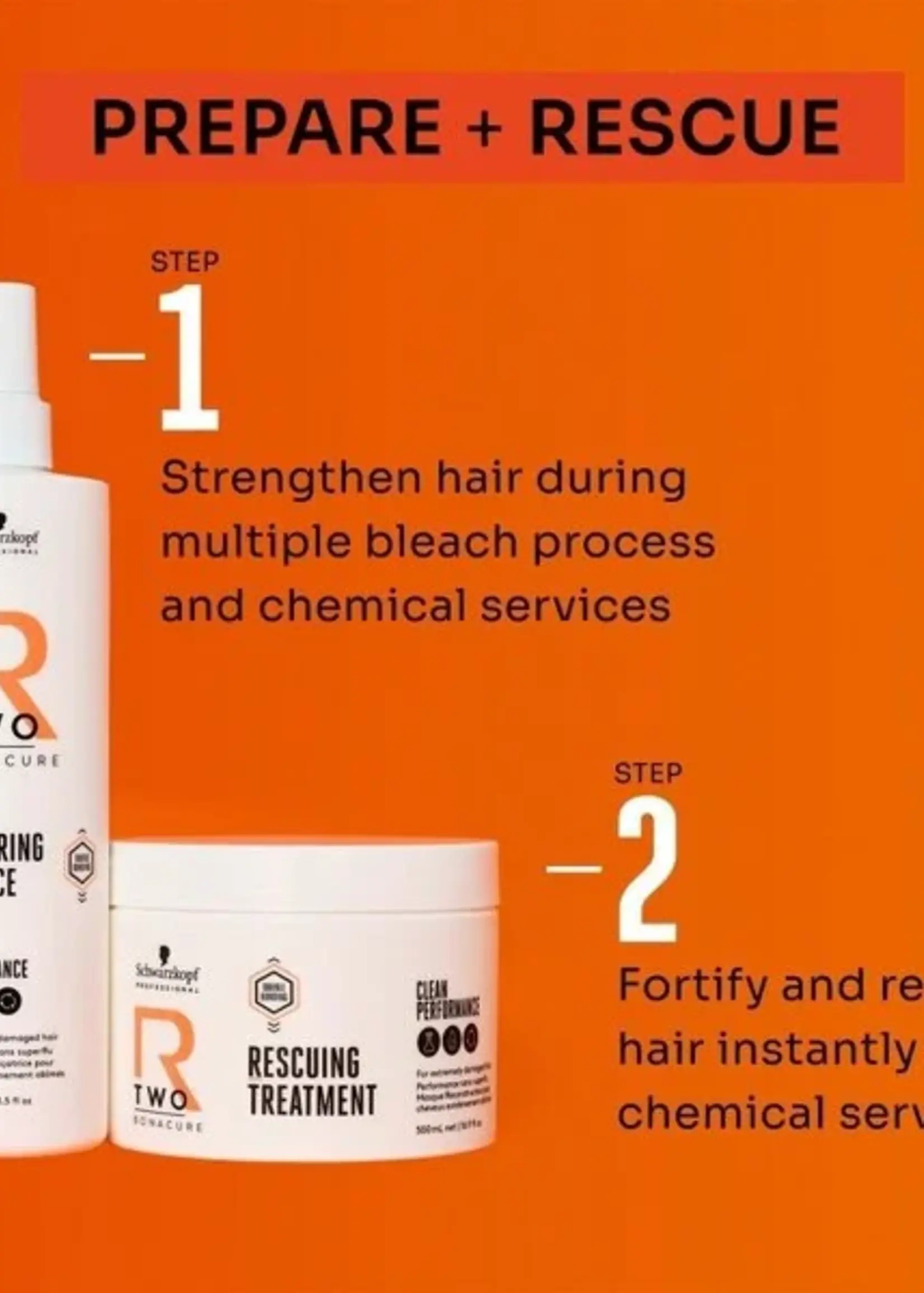 Schwarzkopf Professional Schwarzkopf R-Two Prepare + Rescue Set - 400+200ml