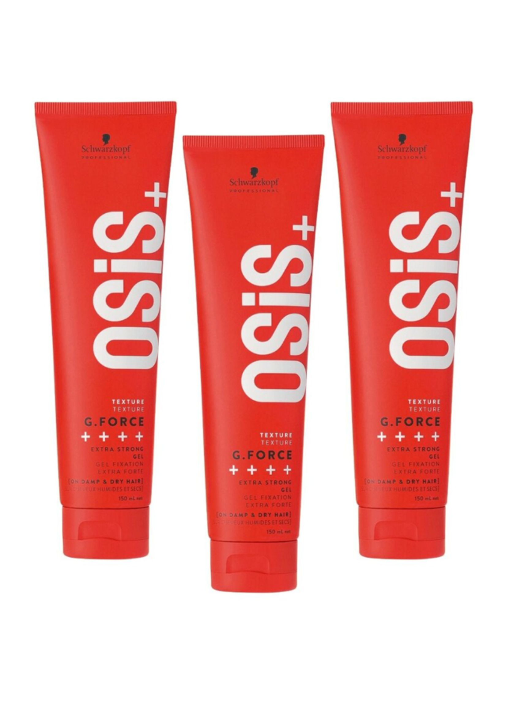 Schwarzkopf Professional Schwarzkopf OSiS+ Texture G. Force Extra Strong Gel Triple Set - 3x150ml