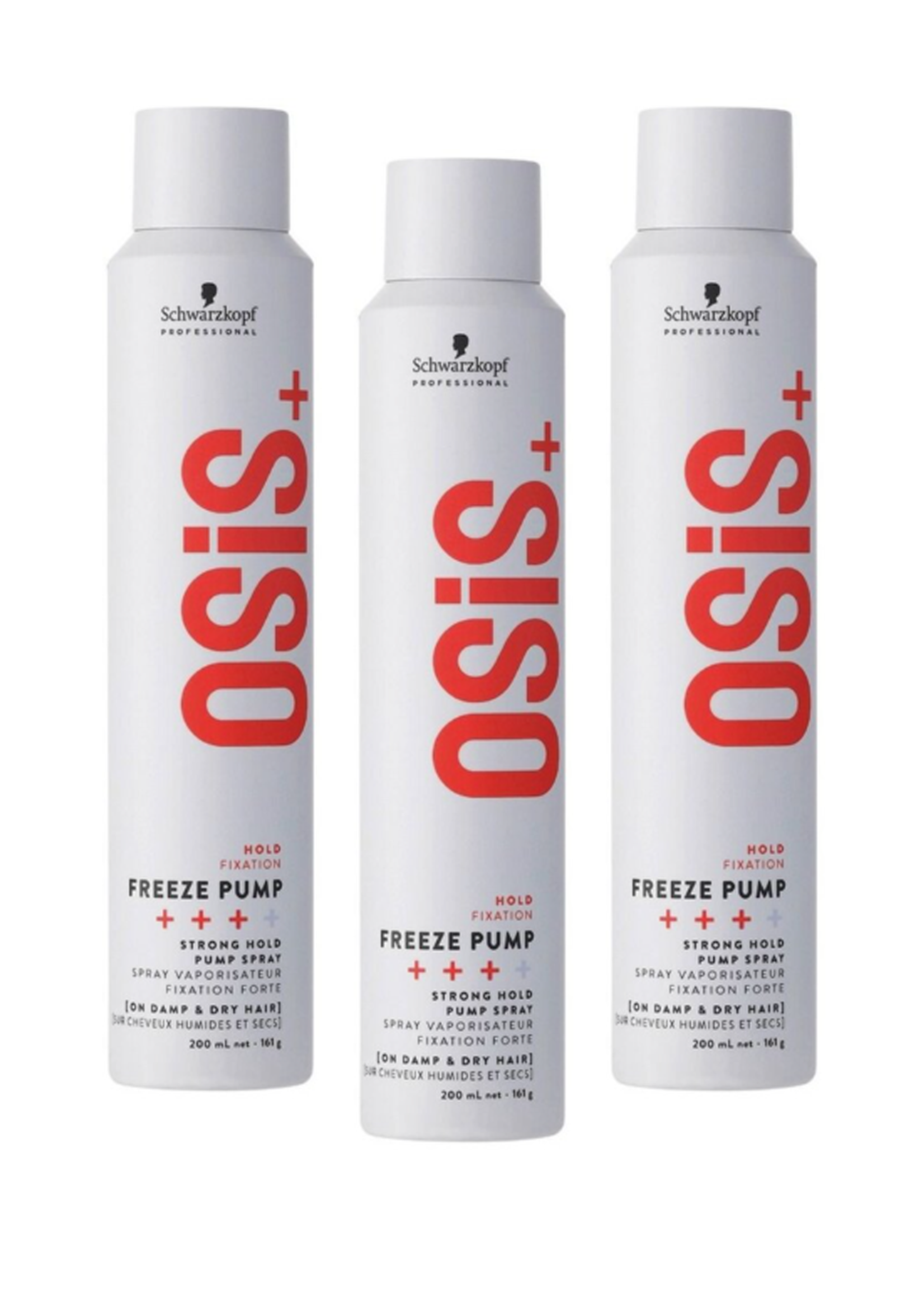 Schwarzkopf Professional Schwarzkopf OSiS+ Hold Freeze Pump Strong Hold Pump Spray Triple Set - 3x200ml