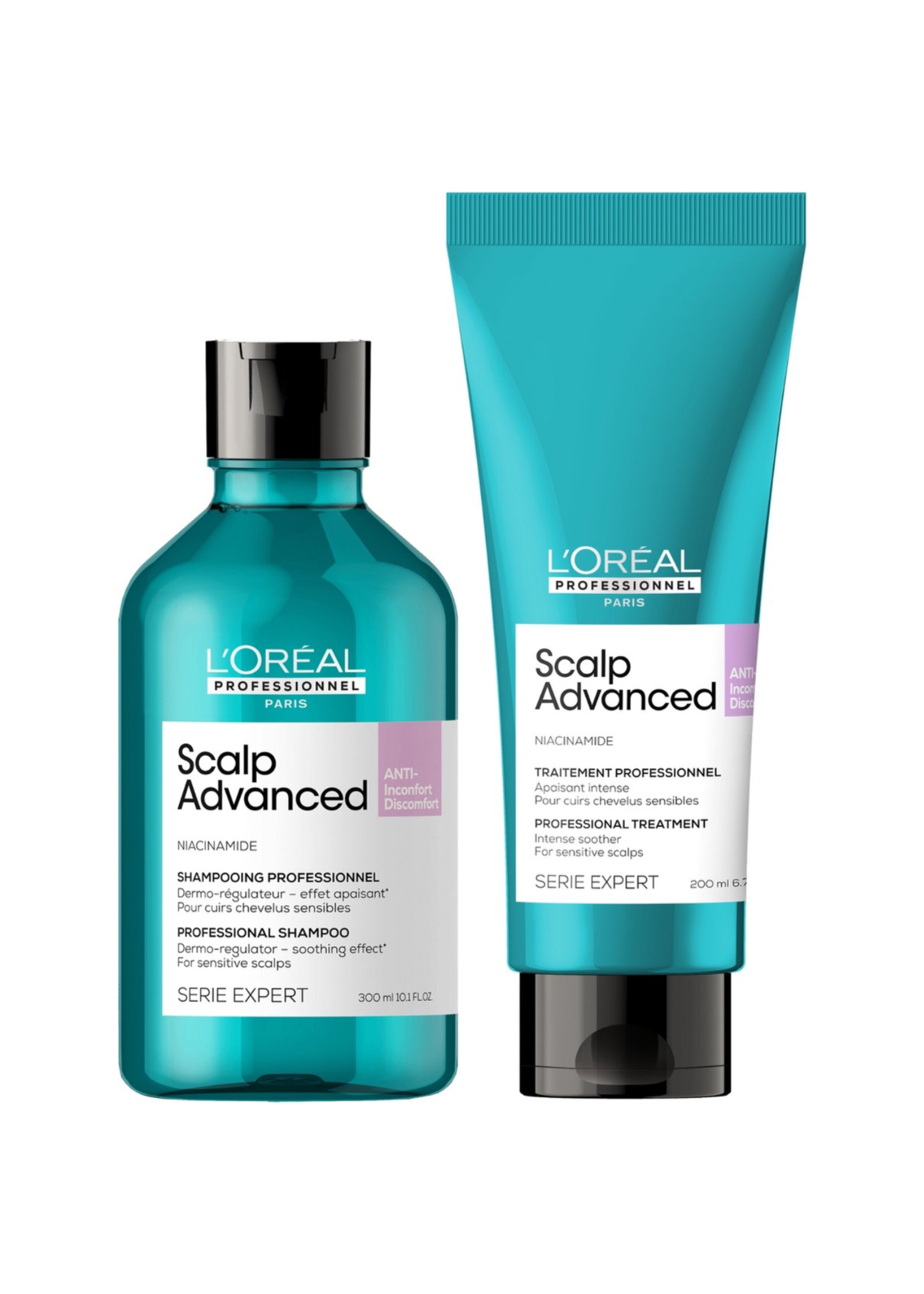 L'Oreal Professionnel L'Oreal SE Scalp Advanced Anti-Discomfort Shampoo & Conditioner - 300+200ml