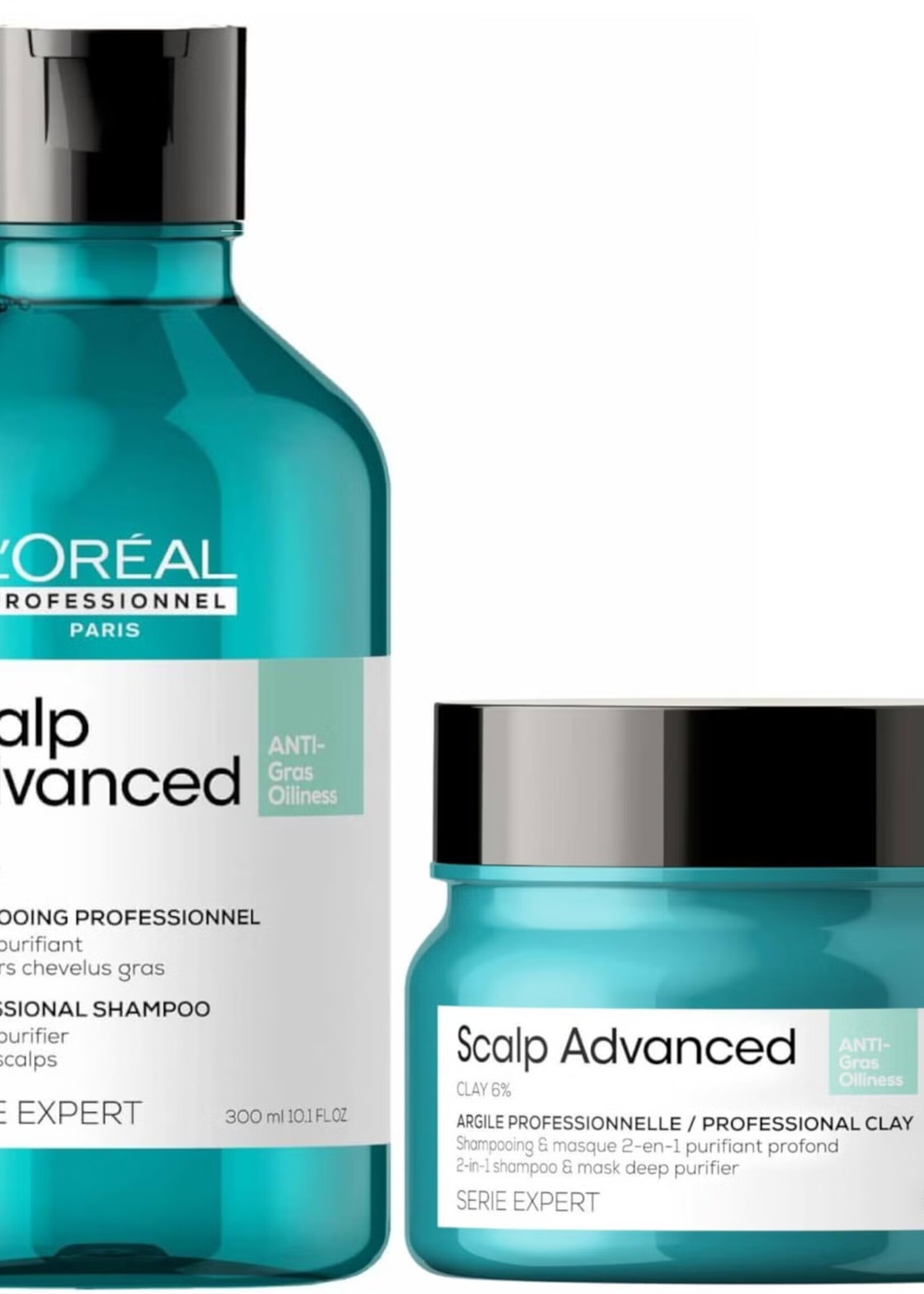 L'Oreal Professionnel L'Oreal SE Scalp Advanced Anti-Oiliness Hair Shampoo and Mask Care Set - 300+250ml