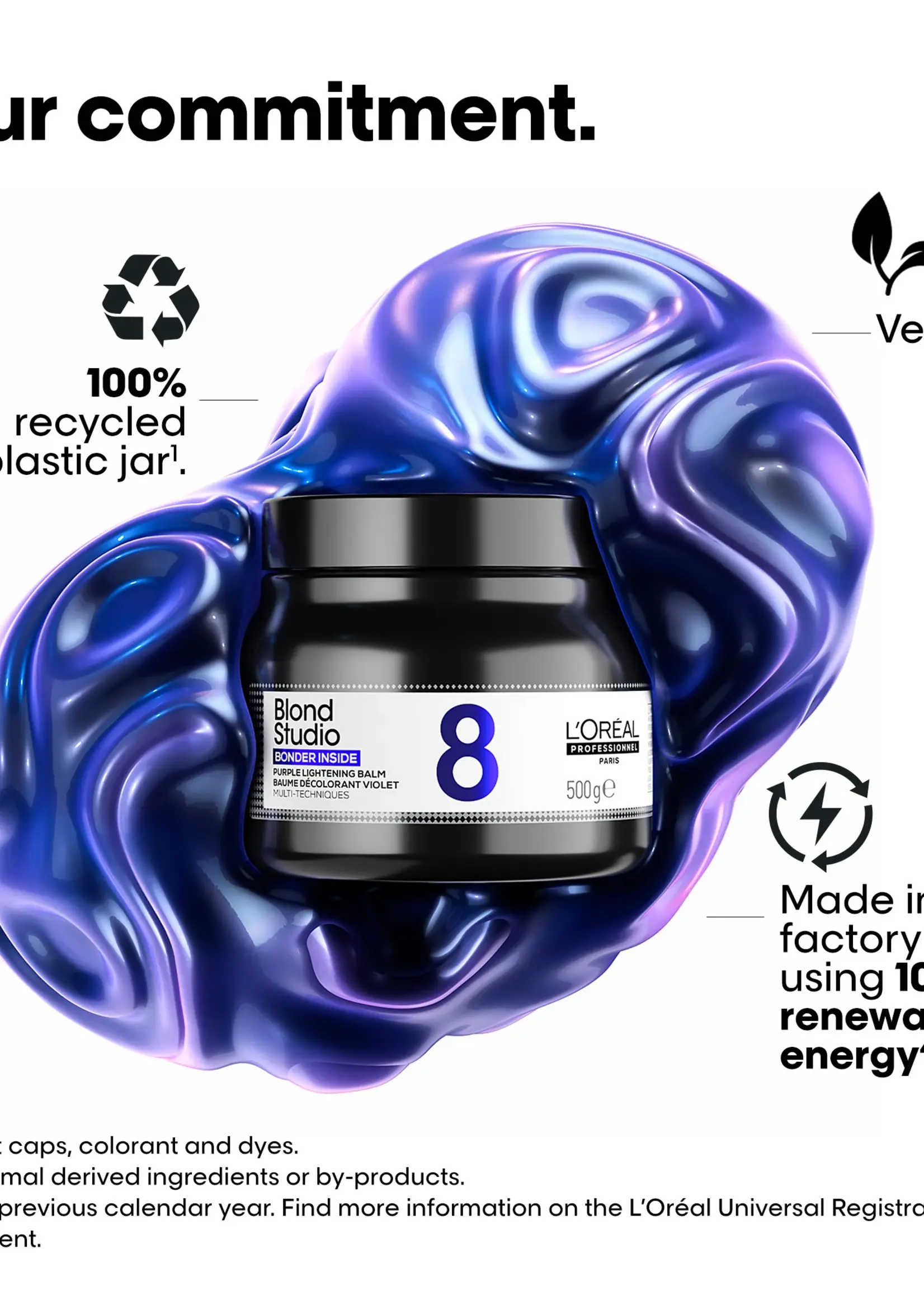 L'Oreal Professionnel  L'Oreal Blond Studio 8T Purple Balm - 500gr.