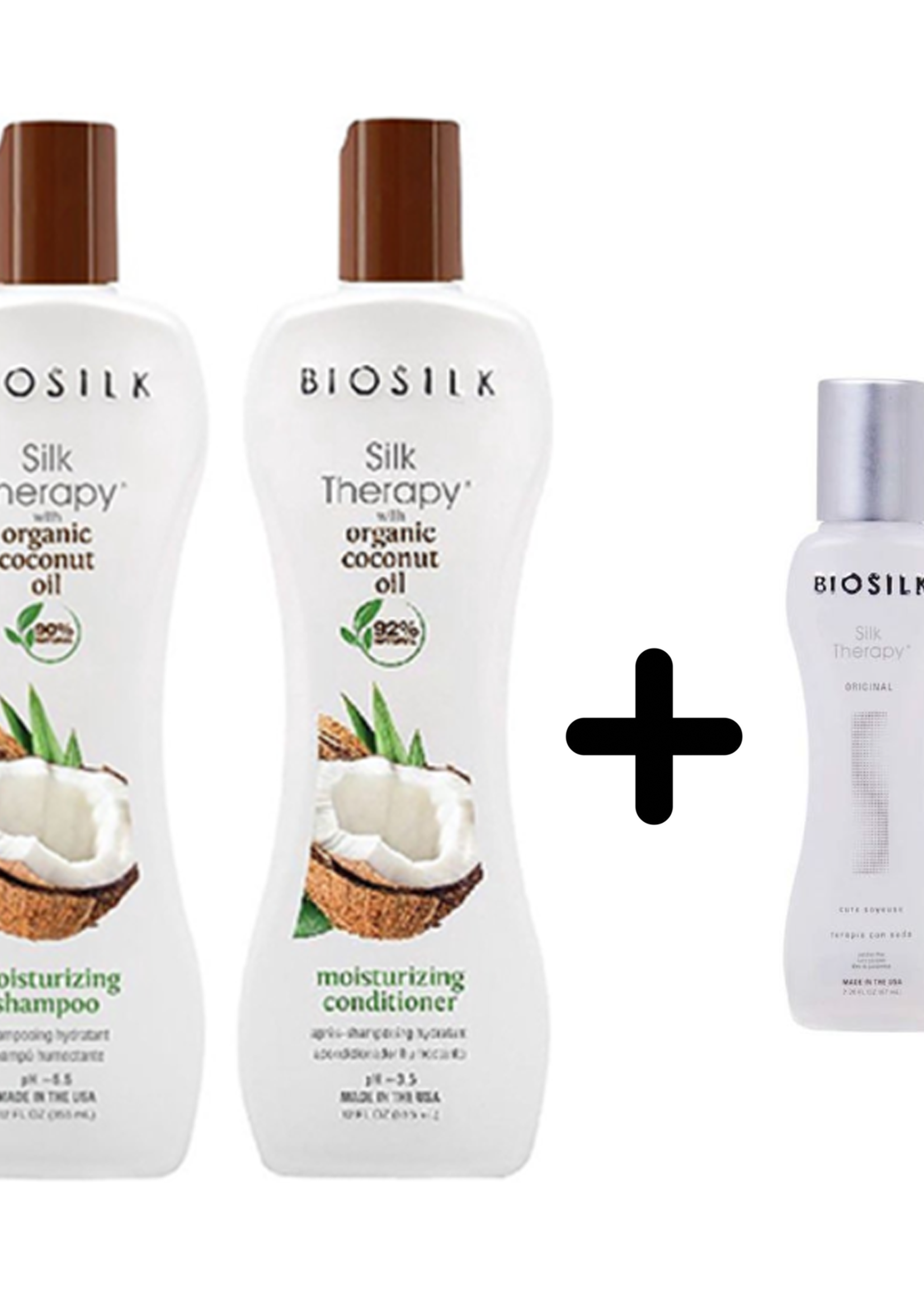 Biosilk BioSilk Coconut Oil Voordeelset - 2x355ml + Gratis 67ml