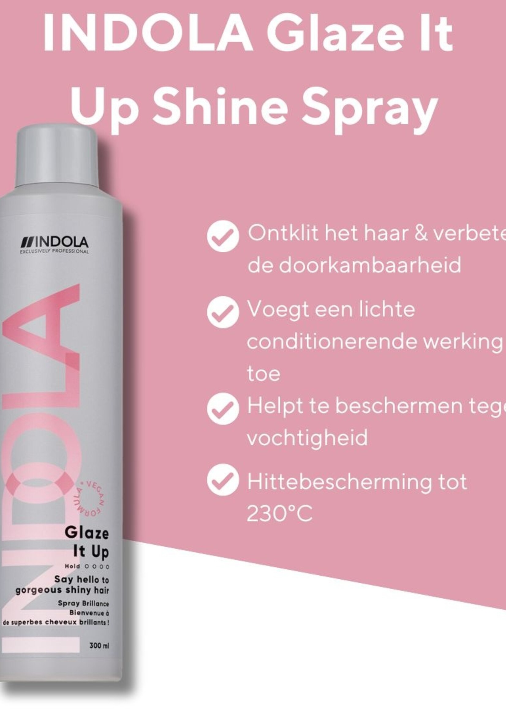 Indola Indola Smooth Glaze It Up Shine Spray - 300ml