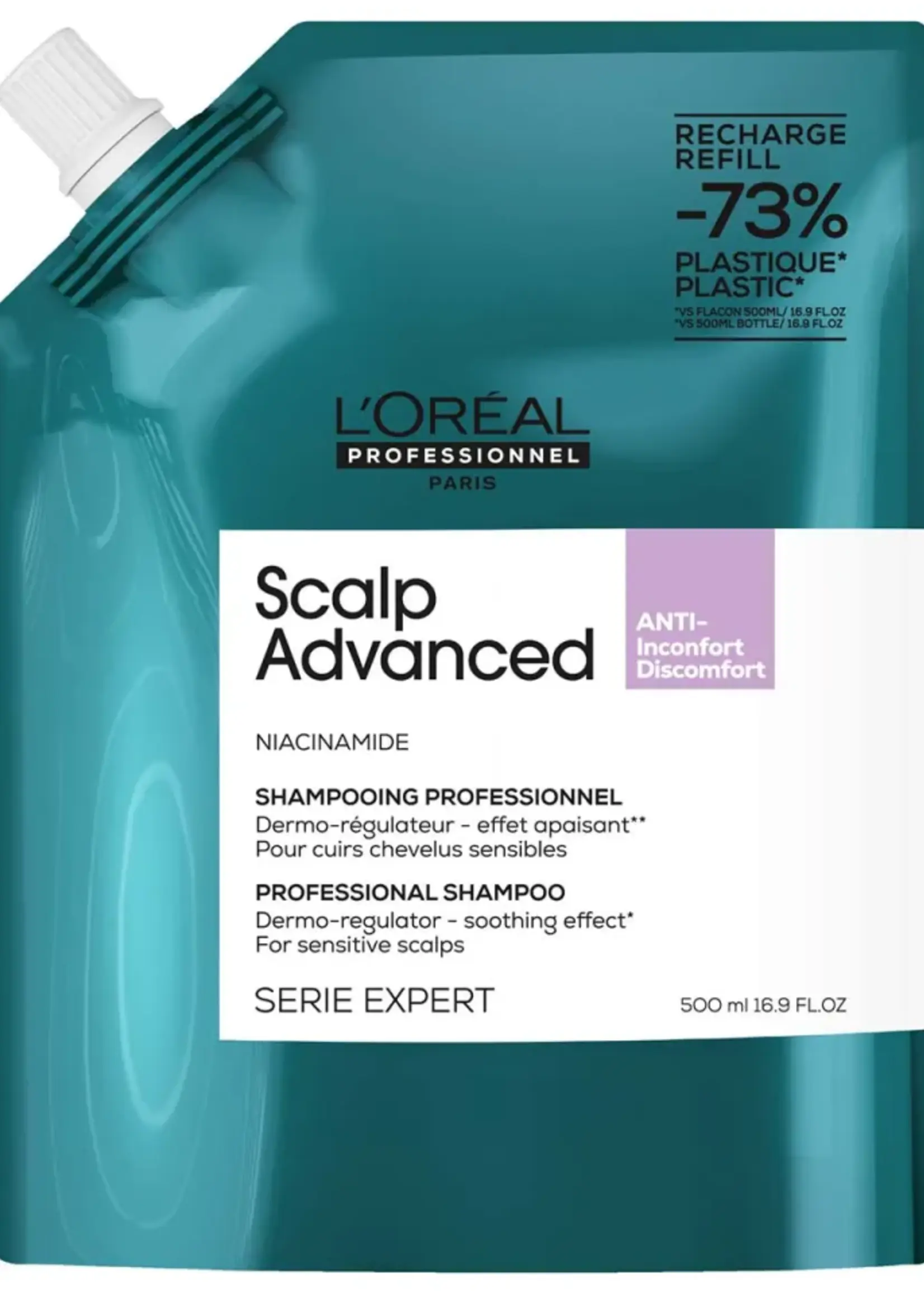 L'Oreal Professionnel L'Oreal SE Scalp Advanced Anti-Discomfort Shampoo Refill - 500ml