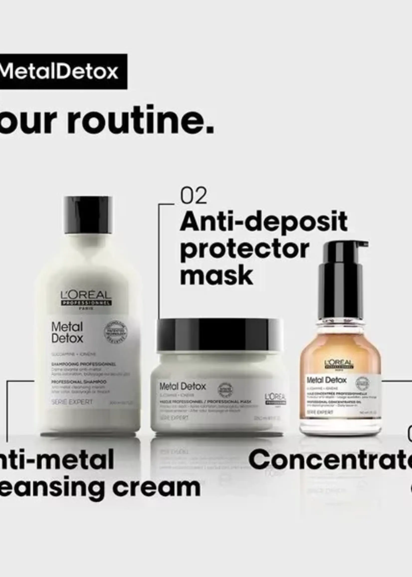 L'Oreal Professionnel L'Oreal Metal Detox Trio Geschenkset - 300+250+50ml