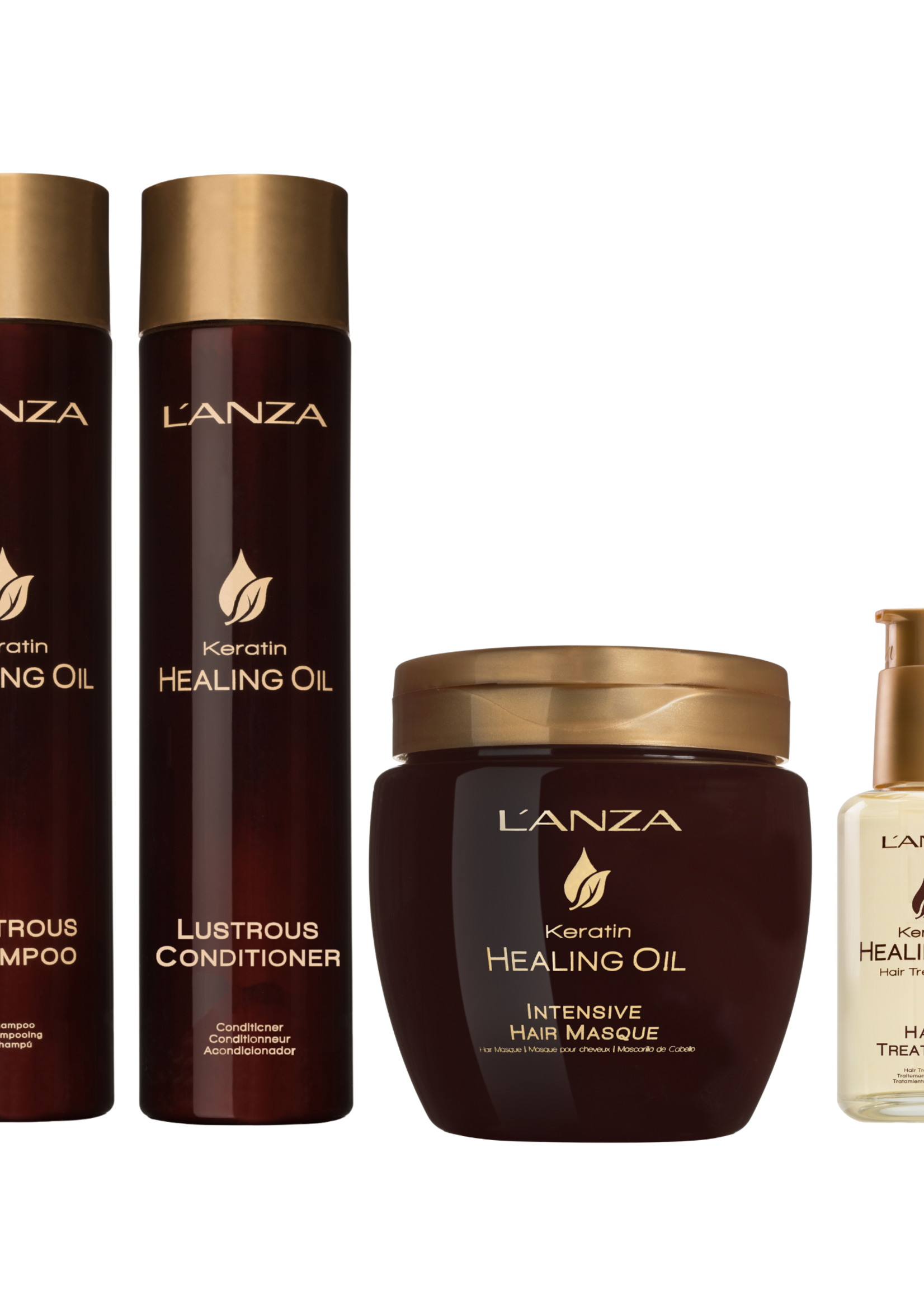 L'ANZA L'ANZA Keratin Healing Oil Lustrous Care Set - 300+250+210+50ml