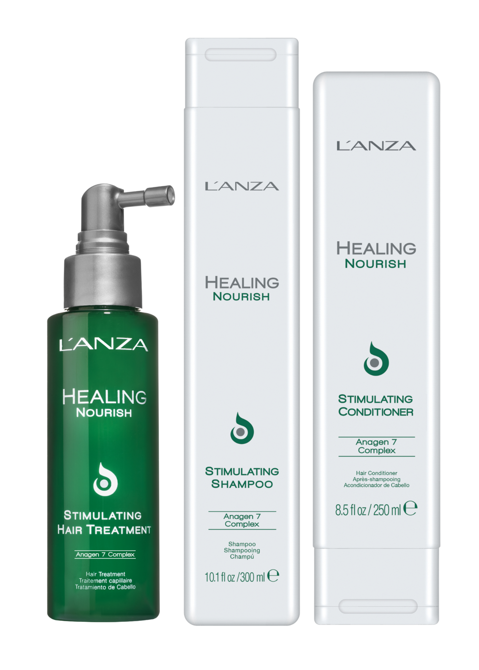 L'ANZA L'ANZA Healing Nourish Stimulating Triple Set - 300+250+100ml
