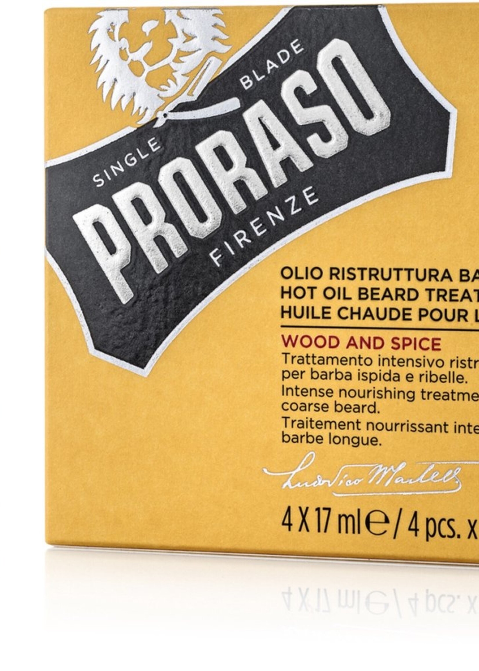 Proraso Proraso Wood & Spice Hot Treatment Baard Olie - 4x17ml