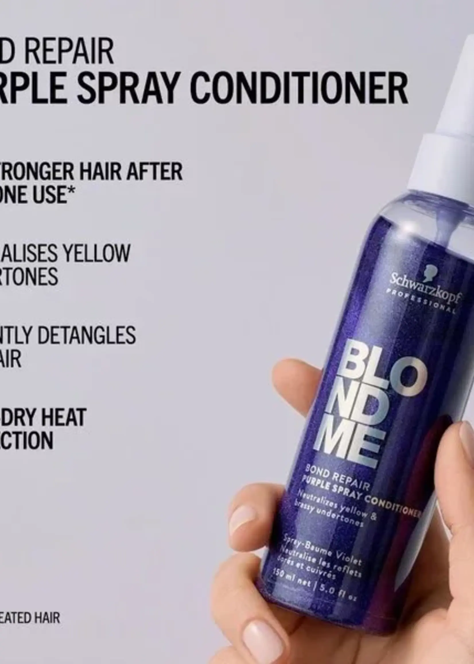 Schwarzkopf Professional Schwarzkopf BlondMe Bond Repair Purple Spray Conditioner - 150ml