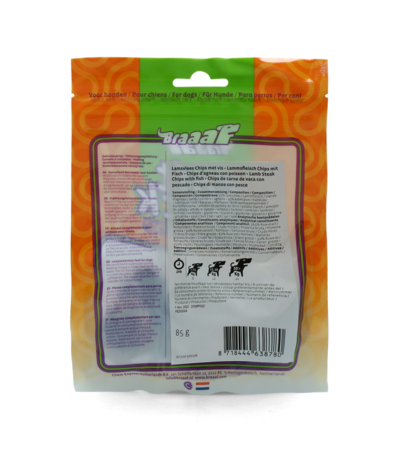 Braaaf hondensnacks Braaaf Lamb Steak Chips With Fish Braaaf hondensnacks Braaaf Lamb Steak Chips With Fish