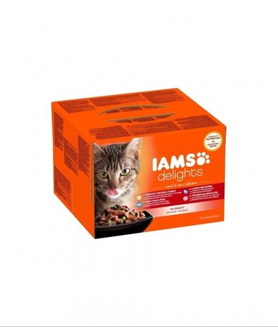 Iams Iams Delights Land&sea Collection 12st Gravy Iams Iams Delights Land&sea Collection 12st Gravy