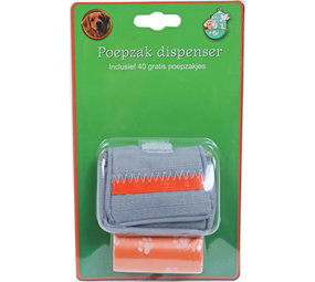 de Boon Boon poepzak dispenser tasmodel oranje/grijs de Boon Boon poepzak dispenser tasmodel oranje/grijs