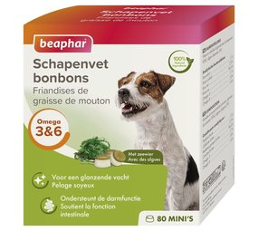 Beaphar BEAPHAR SCHAPENVET BONBONS ZEEWIER MINI Beaphar BEAPHAR SCHAPENVET BONBONS ZEEWIER MINI