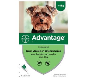 Advantage Advantage Hond 40  tot 4 kg Advantage Advantage Hond 40  tot 4 kg
