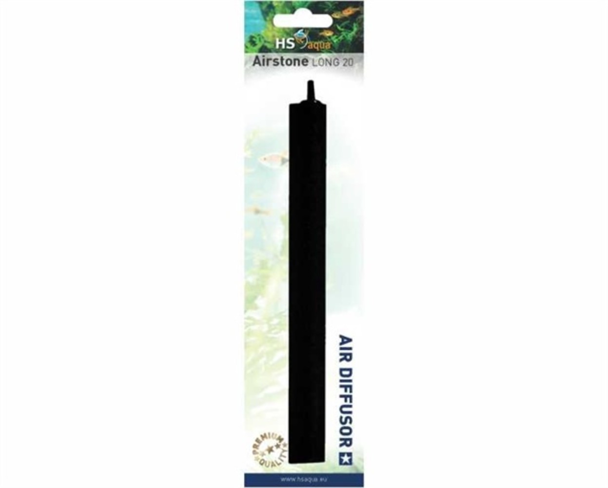 HS Aqua Producten | Alles voor een Gezond & Helder Aquarium HS AQUA LUCHTSTEEN LANG 200 MM ZWART BLISTER