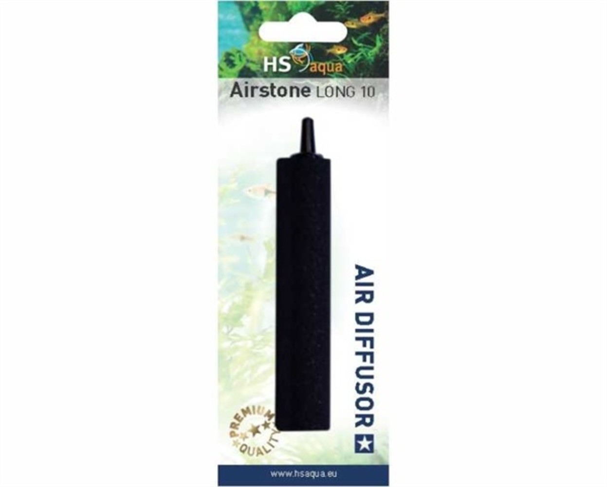 HS Aqua Producten | Alles voor een Gezond & Helder Aquarium HS AQUA LUCHTSTEEN LANG 100 MM ZWART BLISTER