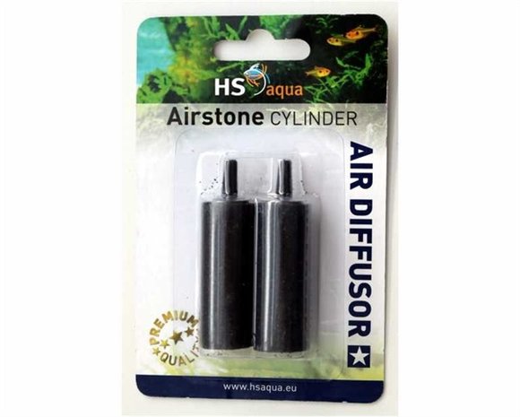 HS AQUA HS AQUA LUCHTSTEEN CILINDER 18X50 MM  2 ST. ZWART