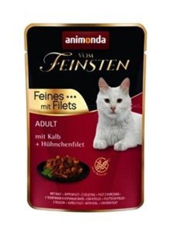 Animonda FEINSTEN POUCH MET KALF EN KIPPENFILET 85GR Animonda FEINSTEN POUCH MET KALF EN KIPPENFILET 85GR