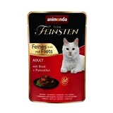 Animonda FEINSTEN POUCH MET RUND EN KALKOENFILET 85GR Animonda FEINSTEN POUCH MET RUND EN KALKOENFILET 85GR