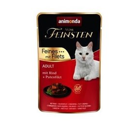 Animonda FEINSTEN POUCH MET RUND EN KALKOENFILET 85GR Animonda FEINSTEN POUCH MET RUND EN KALKOENFILET 85GR