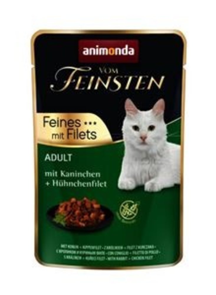 Animonda FEINSTEN POUCH MET KONIJN EN KIPPENFILET 85GR Animonda FEINSTEN POUCH MET KONIJN EN KIPPENFILET 85GR